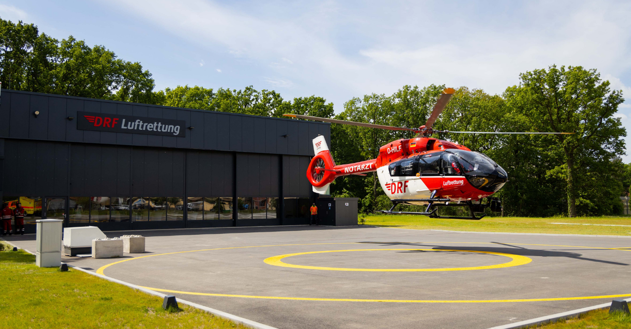 DRF Luftrettung -Hangar mit Landeplatz TGA Planung